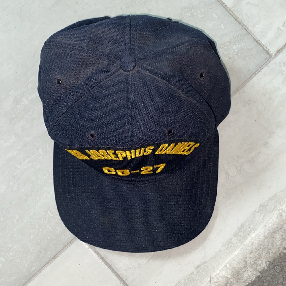New Era USS Josephus Daniels CG-27 Black Embroidered Adjustable Baseball Hat - Picture 4 of 8